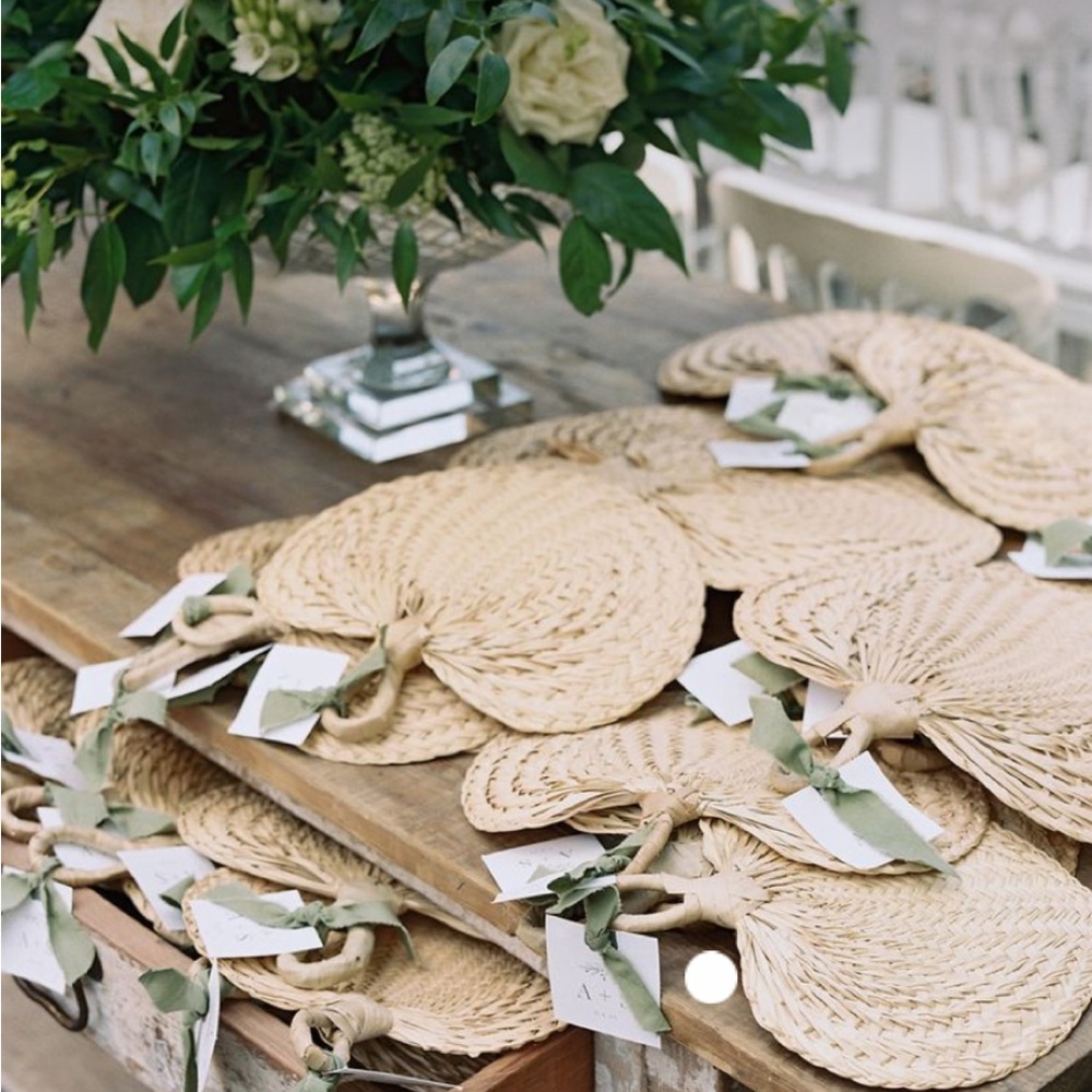 Wedding bamboo handheld fan: pack of 10 fans (NEW)